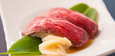 写真：飛騨牛炙り握り寿司