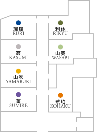 マップ：ゆらぎ館の貸切風呂